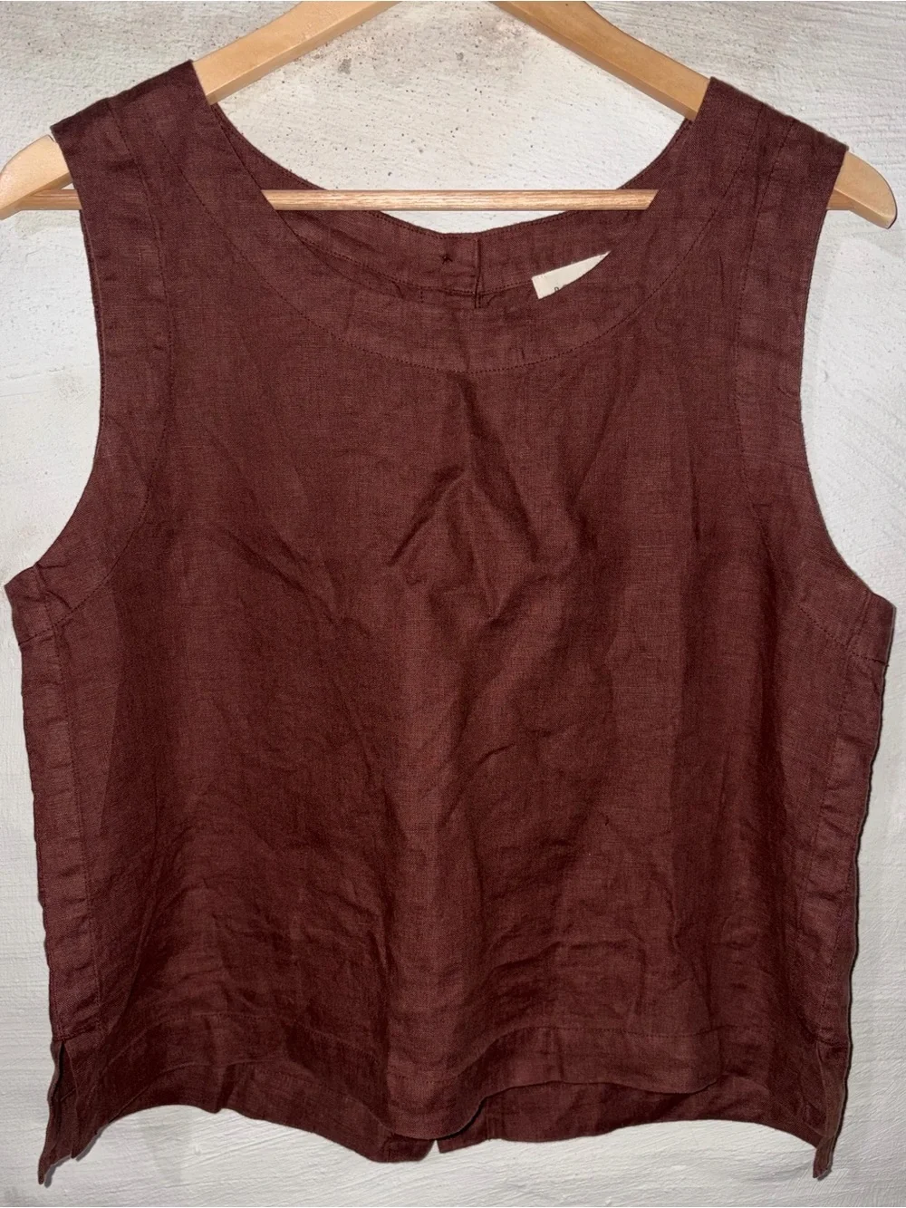🌱Poetry Linen Button Back Tank - Picture 4 of 7